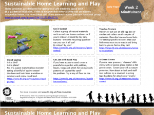 outdoor learning ideas week 2